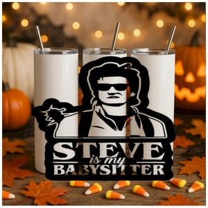 White Tumbler Steve Harrington Design